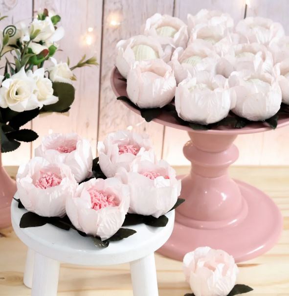 Forminha Decorativa La Fleur Rosa Claro 30 Unidades